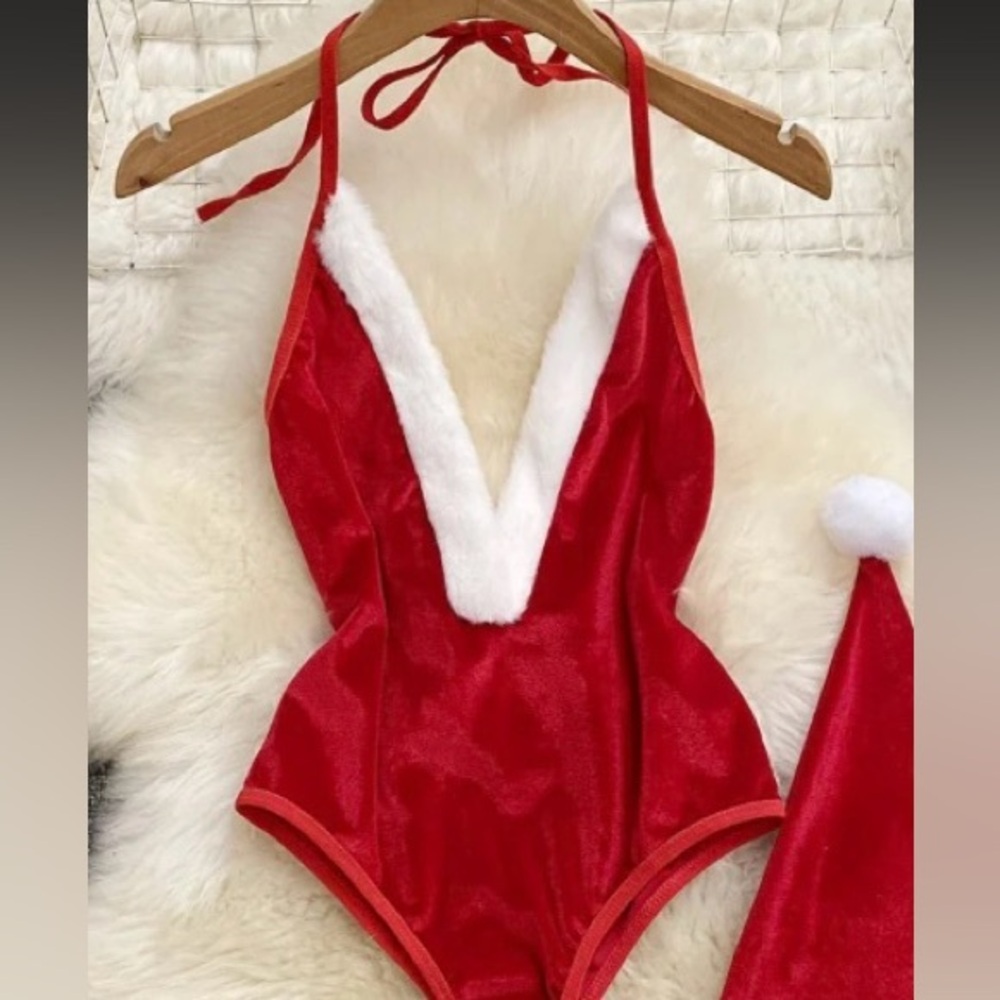 Sexy Santa Bodysuit Lingerie – Festive Xmas One Piece – Size XL NWOT, Santa Baby